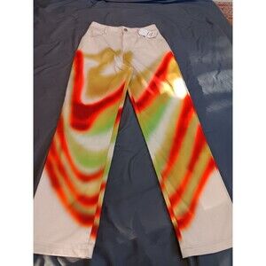 Vintage 80's tyedye funky ecclectic psychedelic high waist pants size M